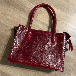 Authentic Mexican red leather purse